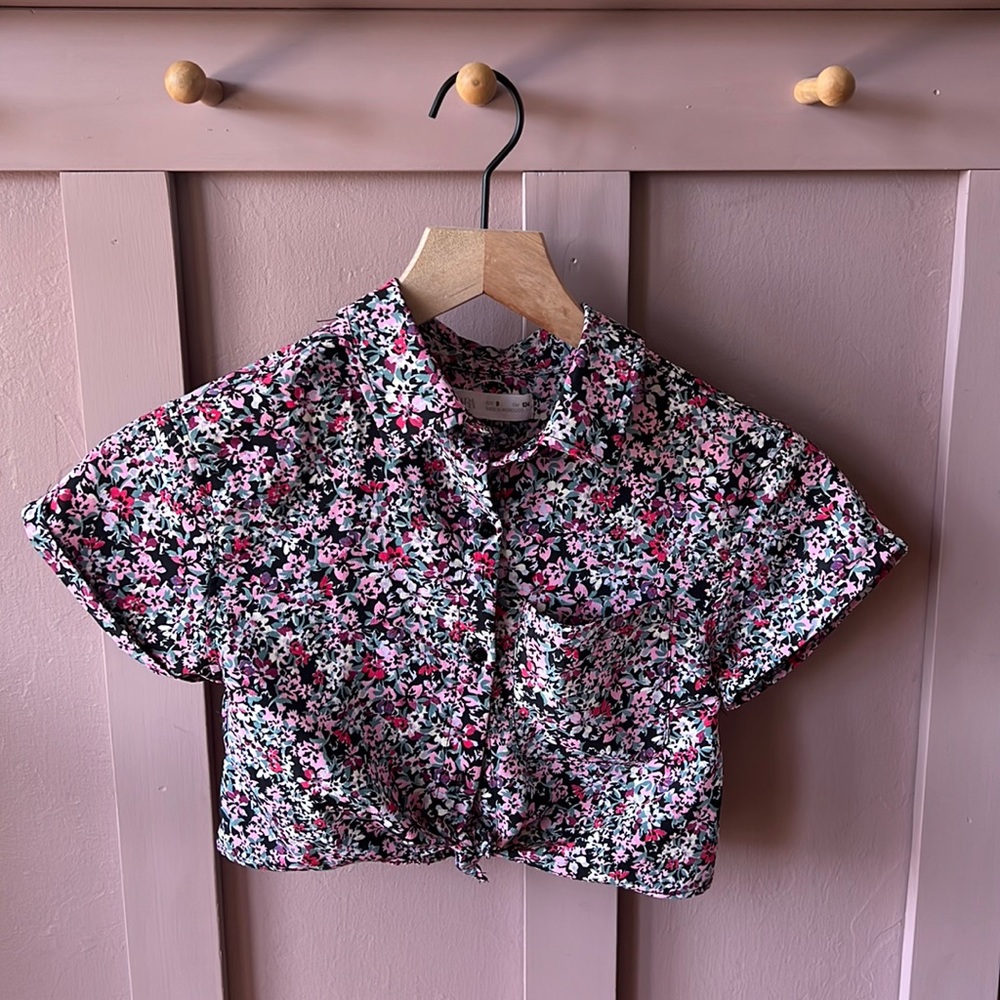 Zara floral crop top